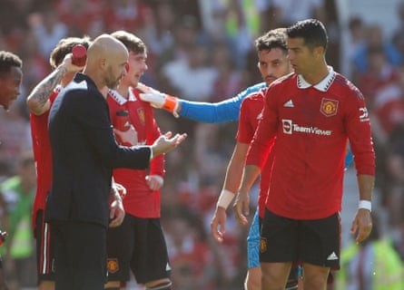 Erik ten Hag and Cristiano Ronaldo in 2022