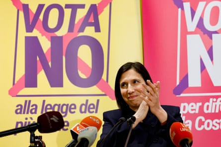 Democratic party leader Elly Schlein