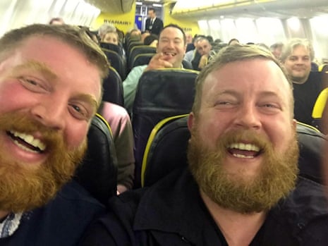 Two identical strangers sat next to each other on a flight.