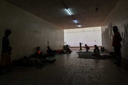 To escape roundups and avoid being placed in community shelters, homeless people hide in the Liwasang Bonifacio underpass.