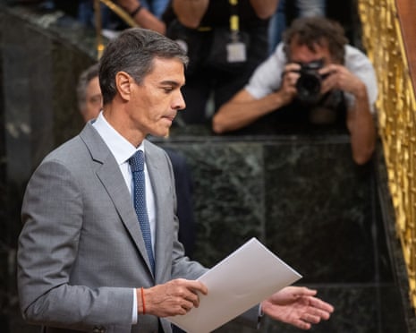 Prime minister Pedro Sánchez attends the extraordinary plenary session of parliament last week.