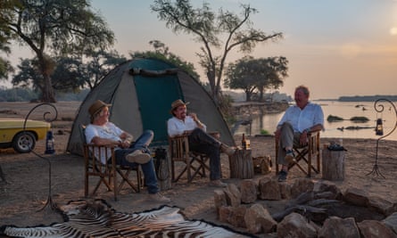 James May, Richard Hammond and Jeremy Clarkson in The Grand Tour: One For The Road.