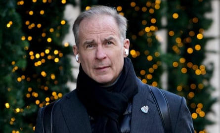 The Newcastle chief executive, David Hopkinson, leaving the Premier League shareholders meeting at The Churchill, London.