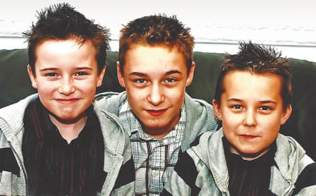 Brothers of James Bulger, pictured in 2006. From left: Leon, six, Michael, 12, and Thomas, seven