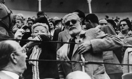 Hemingway with his wife Mary at a bullfight in 1959.