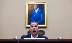 Whistleblower and former representative on the defense department's UAP task force David Grusch testifies before Congress in Washington DC on Wednesday.