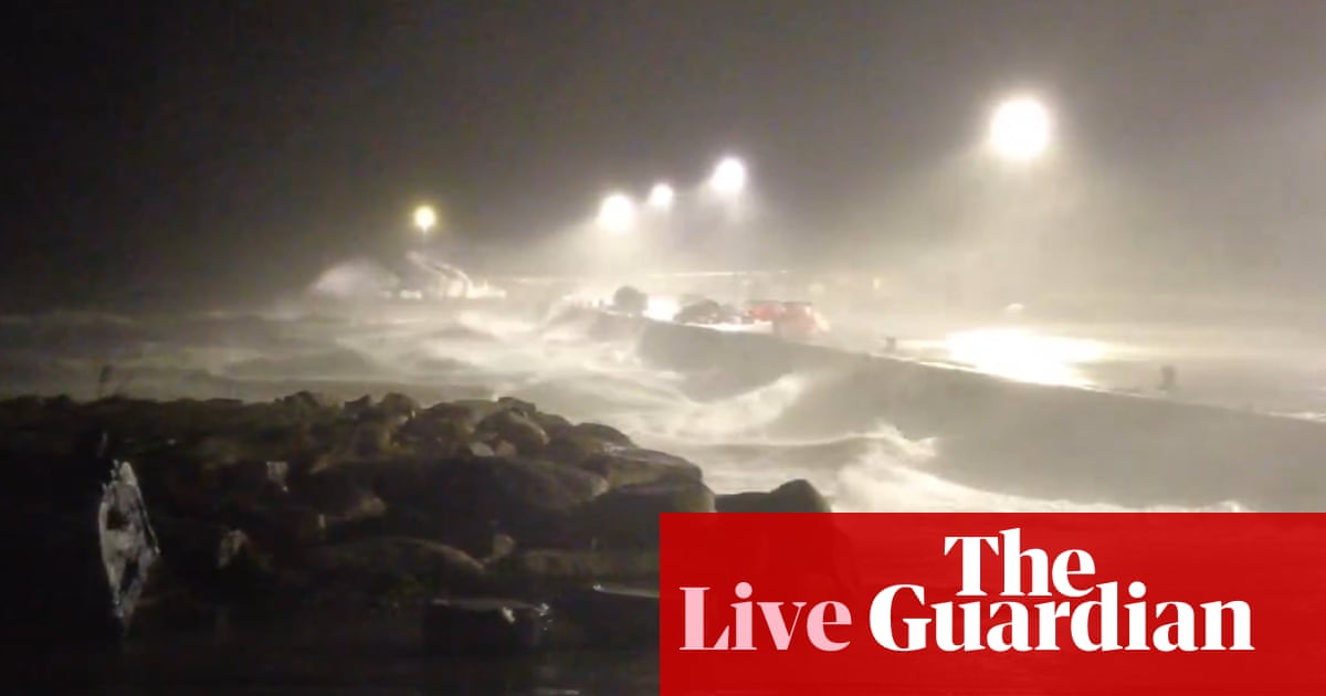 Storm Darragh live: wind batters UK and Ireland as Met Office issues rare red 'danger to life' warning