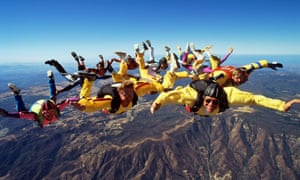 The number of first-time parachute jumps in Britain has increased by 50% the past 10 years.