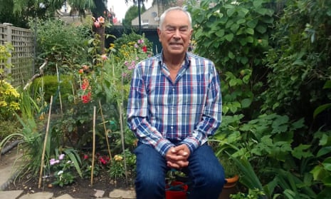 Robert Nurden in his garden