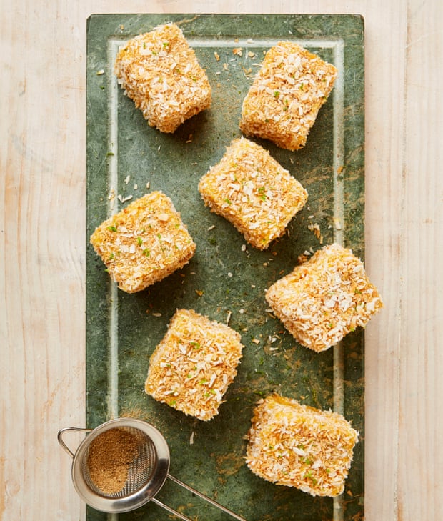 Yotam Ottolenghi’s mango and lime lamingtons.