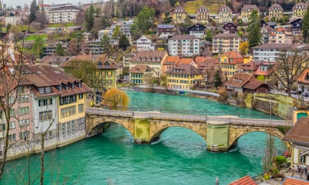 Go with the flow: a bridge over the Aare River in Bern.
