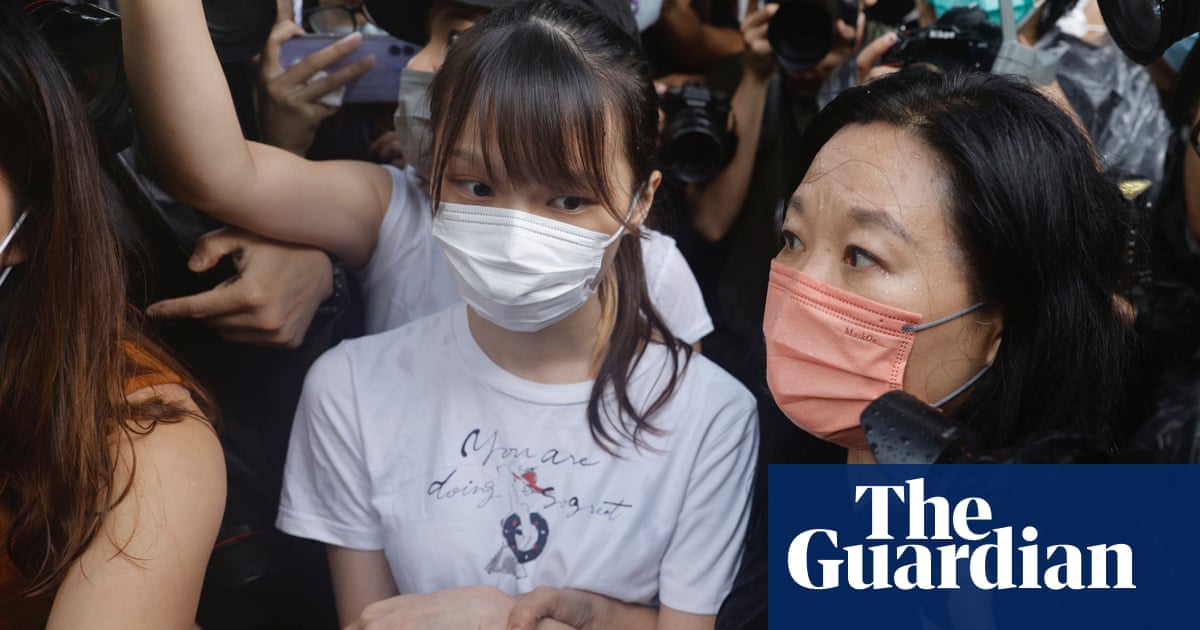 Agnes Chow: Hong Kong democracy activist leaves jail