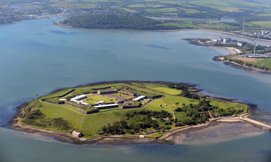 Spike Island fort and prison from above.