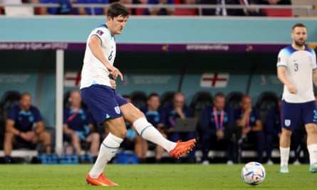 Harry Maguire in action for England against Wales