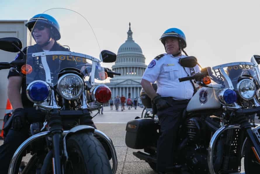 Additional security measures were taken as anti-abortion and abortion rights demonstrators staged a protest outside the US supreme court.