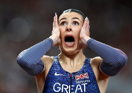 Amy Hunt’s reacts to winning silver in Tokyo last summer.
