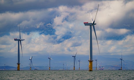 An RWE windfarm off the coast of North Wales.