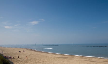Sea Palling beach on a hot summer’s day.