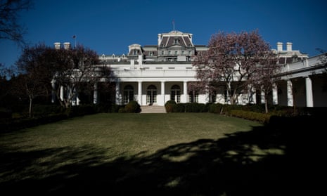 The West Wing of the White House, as seen from the rose garden
