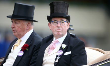 The Duke of Devonshire and Baron Grimthorpe in the royal procession at Ascot, 2015.