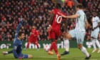 Sadio Mané winner sinks West Ham to keep up Liverpool’s title pursuit