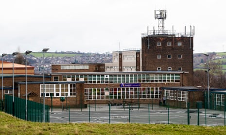The incident happened in the playground atAlmondbury community school in Huddersfield.