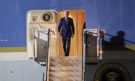 Joe Biden arrives in Bali to attend the G20 summit.