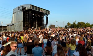 The crowd at St Jerome’s Laneway Festival in Melbourne