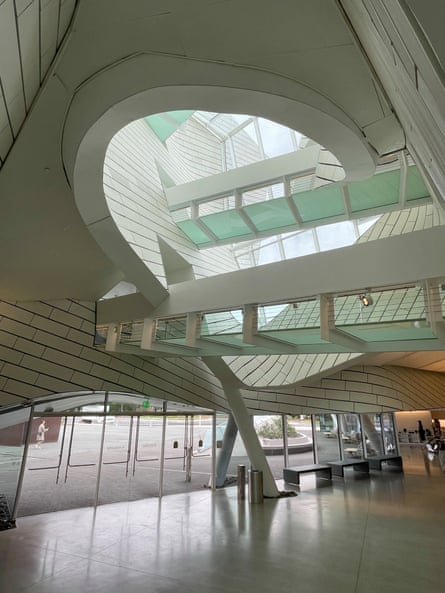 Swirling … the atrium of the Orange County Museum of Art.