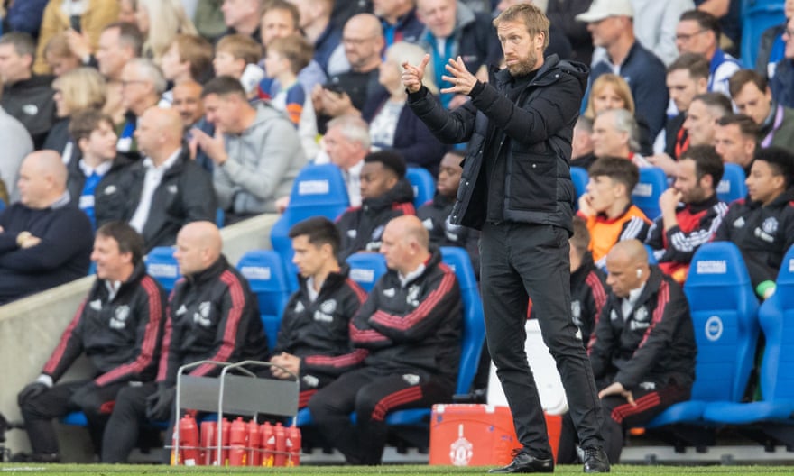 Graham Potter at the Amex Stadium.