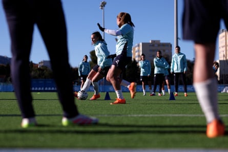 Action from a Marseille training session