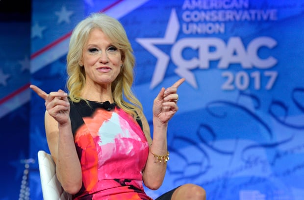 Debased discourse … Kellyanne Conway, the Republican adviser who coined the term ‘alternative facts’.