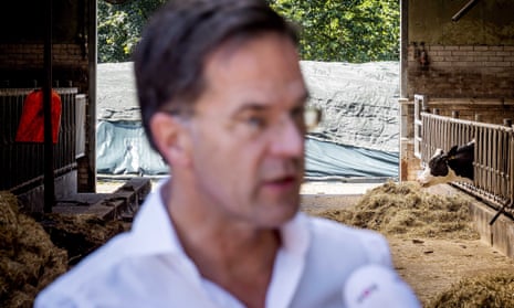 Dutch prime minister Mark Rutte after meeting farmers to discuss nitrogen plans in July