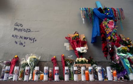 A memorial for the victims of a deadly New Year’s Day truck attack