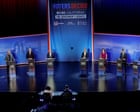 California gubernatorial frontrunners face off in high-stakes debate as early voting gets under way