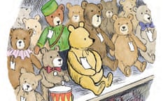 Winnie in Harrods, from the book Once There Was a Bear. Illustration by Mark Burgess copyright © 2021 The Trustees of the Pooh Properties and the Estate of EH Shepard