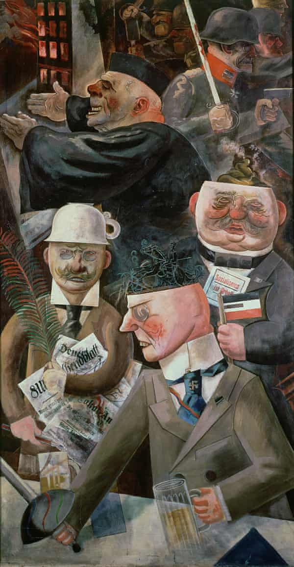 Raw, brave, wild and honest: why Germany is Europe's greatest artistic nation | Art 2 Stormtroopers and a potty helmet … The Pillars of Society, 1926, by George Grosz.