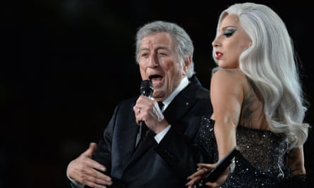 Tony Bennett and Lady Gaga perform at Grammy Awards in 2015.