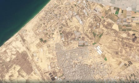Satellite photo of the western part of Rafah in southern Gaza on September 30 2023