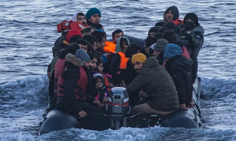 Migrants crossing the Channel from France, March 2022.