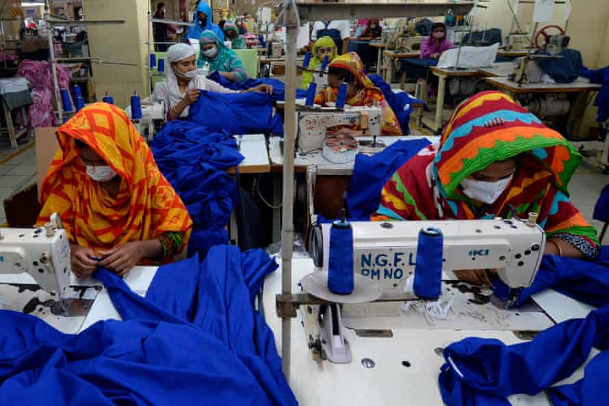 Garment factory workers in Dhaka