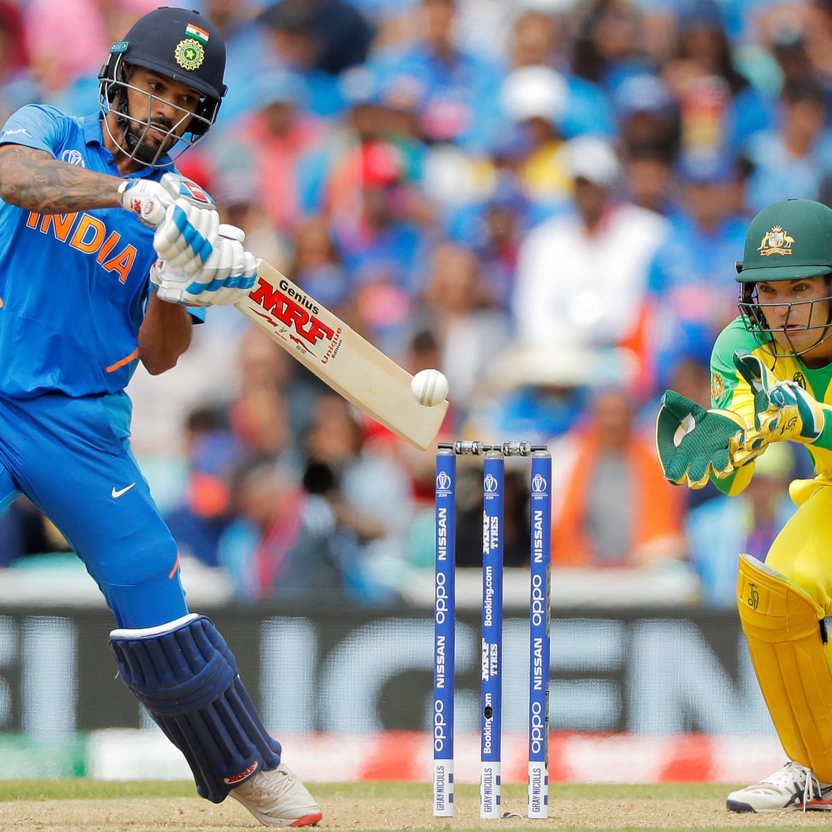 India S Shikhar Dhawan Leaves Australia With A Mountain Too High To Climb Cricket World Cup 2019 The Guardian