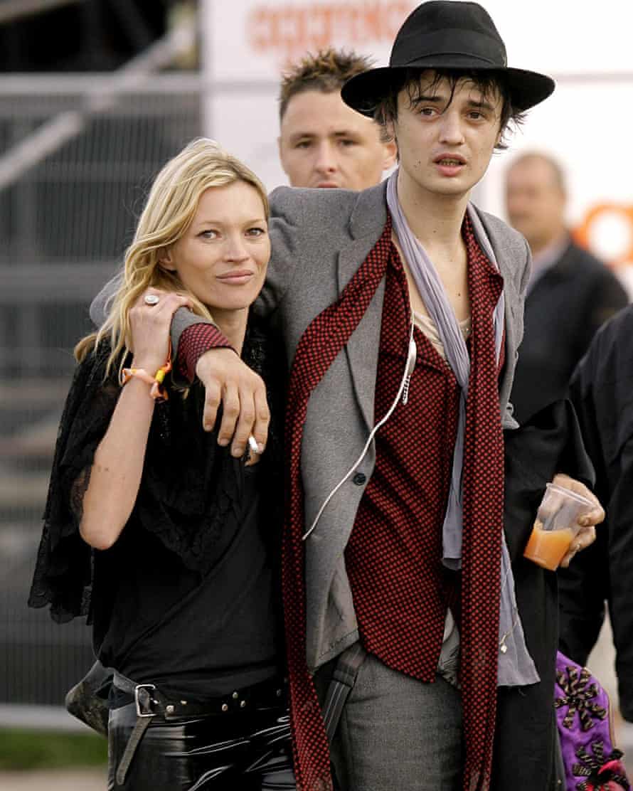 Kate Moss and Pete Doherty at Glastonbury festival, 2007 – the last time the couple stepped out together.