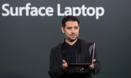 Panos Panay, vice president of Microsoft Surface Computing, speaks about the new Microsoft Surface Laptop.