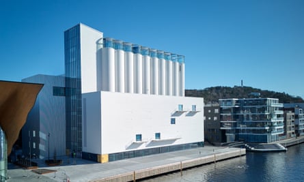 Kunstsilo, Kristiansand, Norway, art museum carved out of a former 1930s grain silo