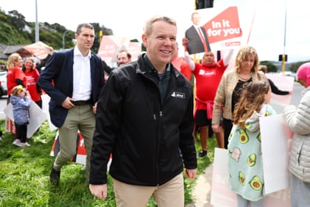 Labour leader Chris Hipkins on the campaign trail in 2023