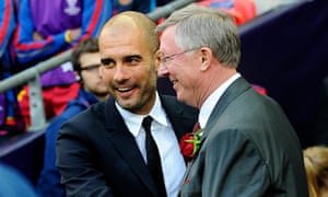 Pep Guardiola wished Sir Alex Ferguson a speedy recovery