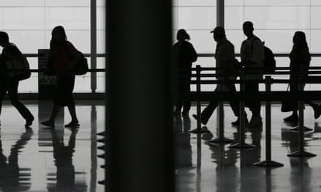 people walking through an airportu
