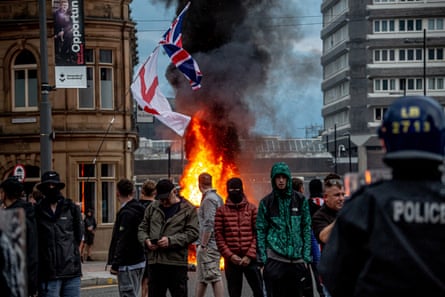 The far right in Sunderland on 2 August.