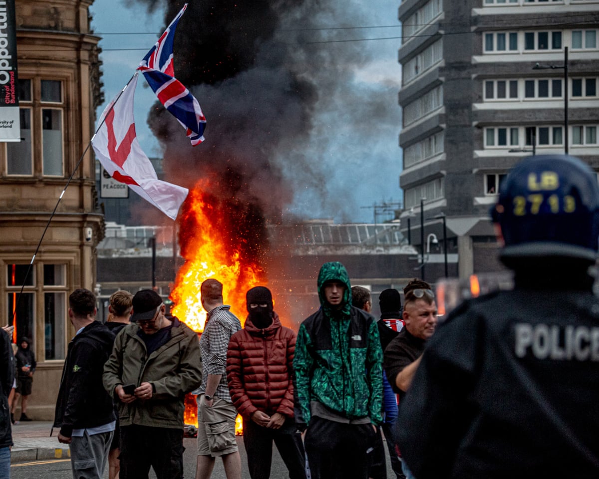 UK a 'powder keg' of social tensions a year on from summer riots, report warns | UK news | The Guardian